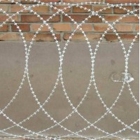 BTO-22 galvanized Single loop razor barbed wire mobile security barrier 450mm 10m roll for Africa