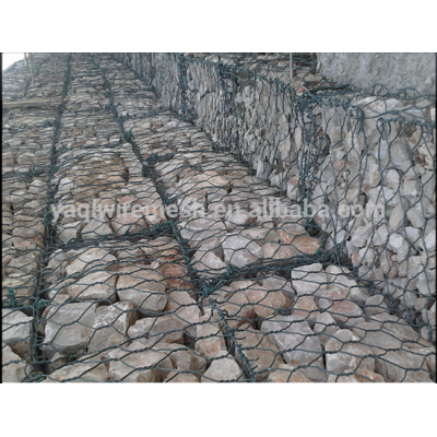 Quality guarantee Galvanized gabion / PVC coated gabion basket / gabion box stone retaining wall cage from Yaqi